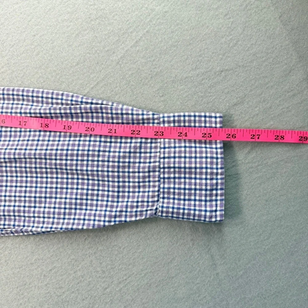Polo Ralph Lauren Button Down Mens L Purple Gingham Long Sleeve Gingham Office